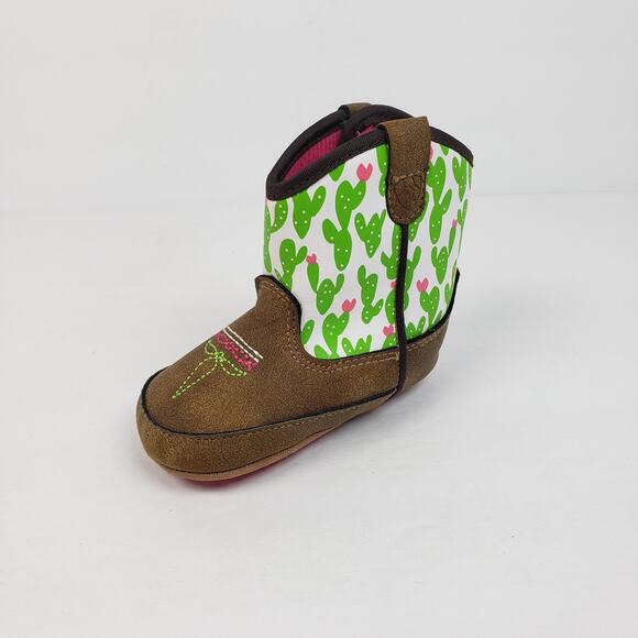Ariat Lil Stompers Infant Baby Girls Cactus Western Cowboy Boots 81464-00 - Picture 2 of 11